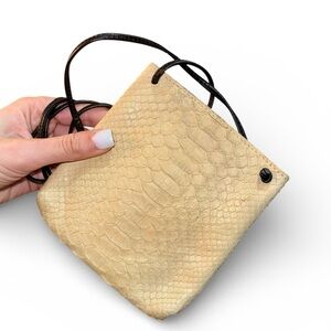 Authentic Python Snakeskin Mini Crossbody Purse Luxurious Exotic